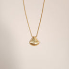 Coquille Mermaid Gold Shell Pendant Necklace for the Beach | Venus Loves Neptune