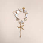 Estrella Mermaid Shell Starfish Charm Bracelet with Gold Chain | Venus Loves Neptune