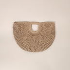Luna Light Brown Slouchy Woven Straw Crescent Handbag for the Beach | Venus Loves Neptune