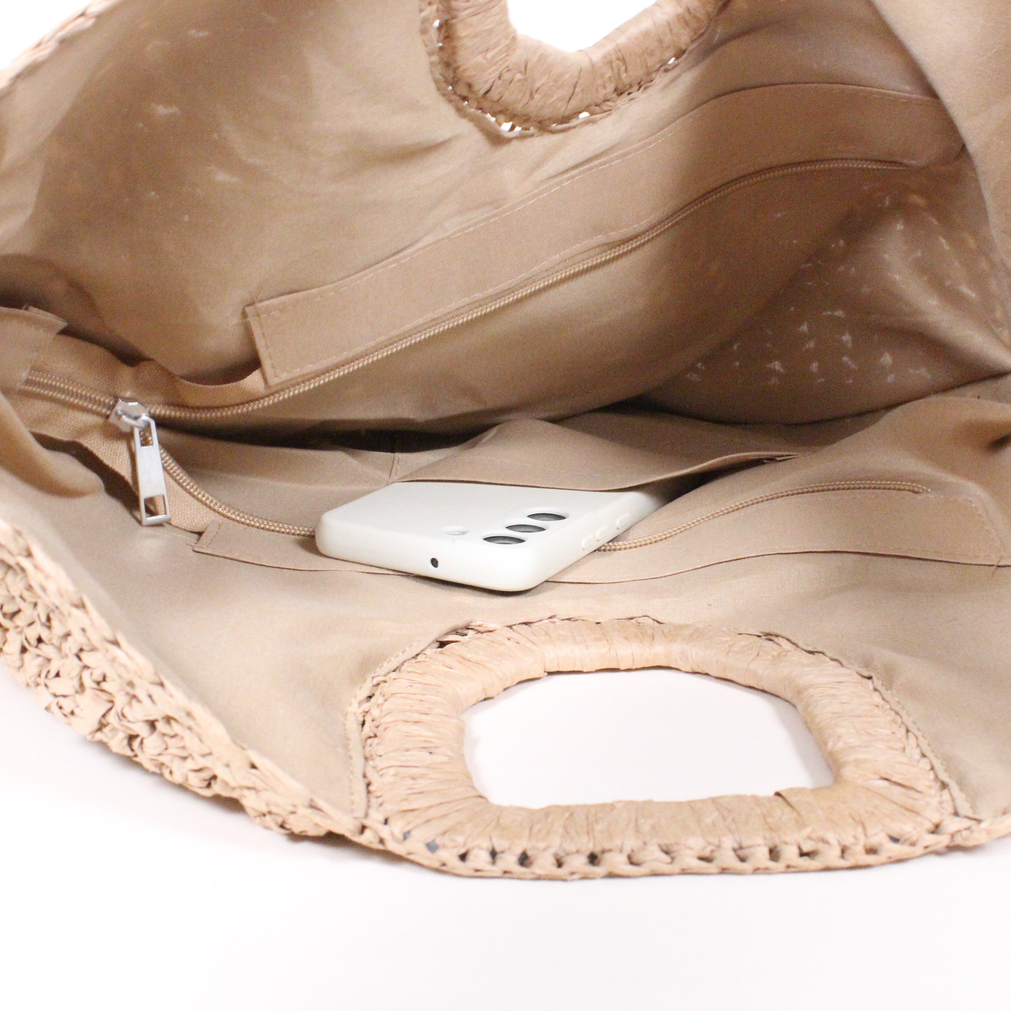 Luna Light Brown Slouchy Woven Straw Crescent Handbag for the Beach | Venus Loves Neptune