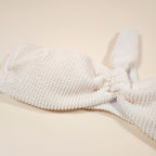 Maia 3-Piece Textured 1-Shoulder Ivory Bikini with a Skirt | Venus Love Neptune