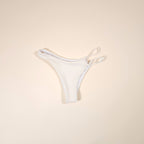 Maia 3-Piece Textured 1-Shoulder Ivory Bikini with a Skirt | Venus Love Neptune