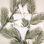 Maia 3-Piece Textured 1-Shoulder Ivory Bikini with a Skirt | Venus Love Neptune