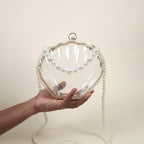 Marina Clear Mermaid Acrylic Shell Clutch Bag for the Beach | Venus Loves Neptune