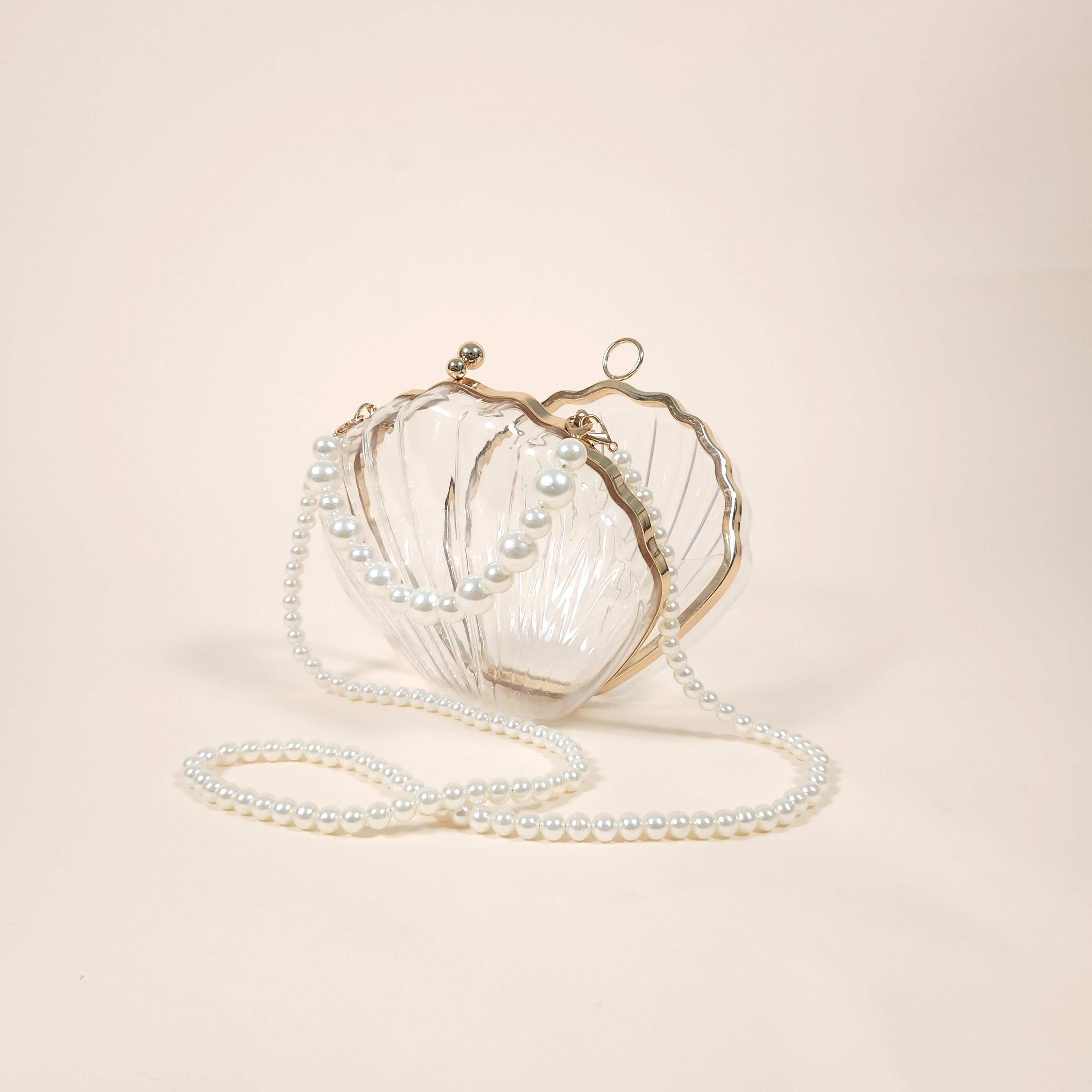 Marina Clear Mermaid Acrylic Shell Clutch Bag for the Beach | Venus Loves Neptune