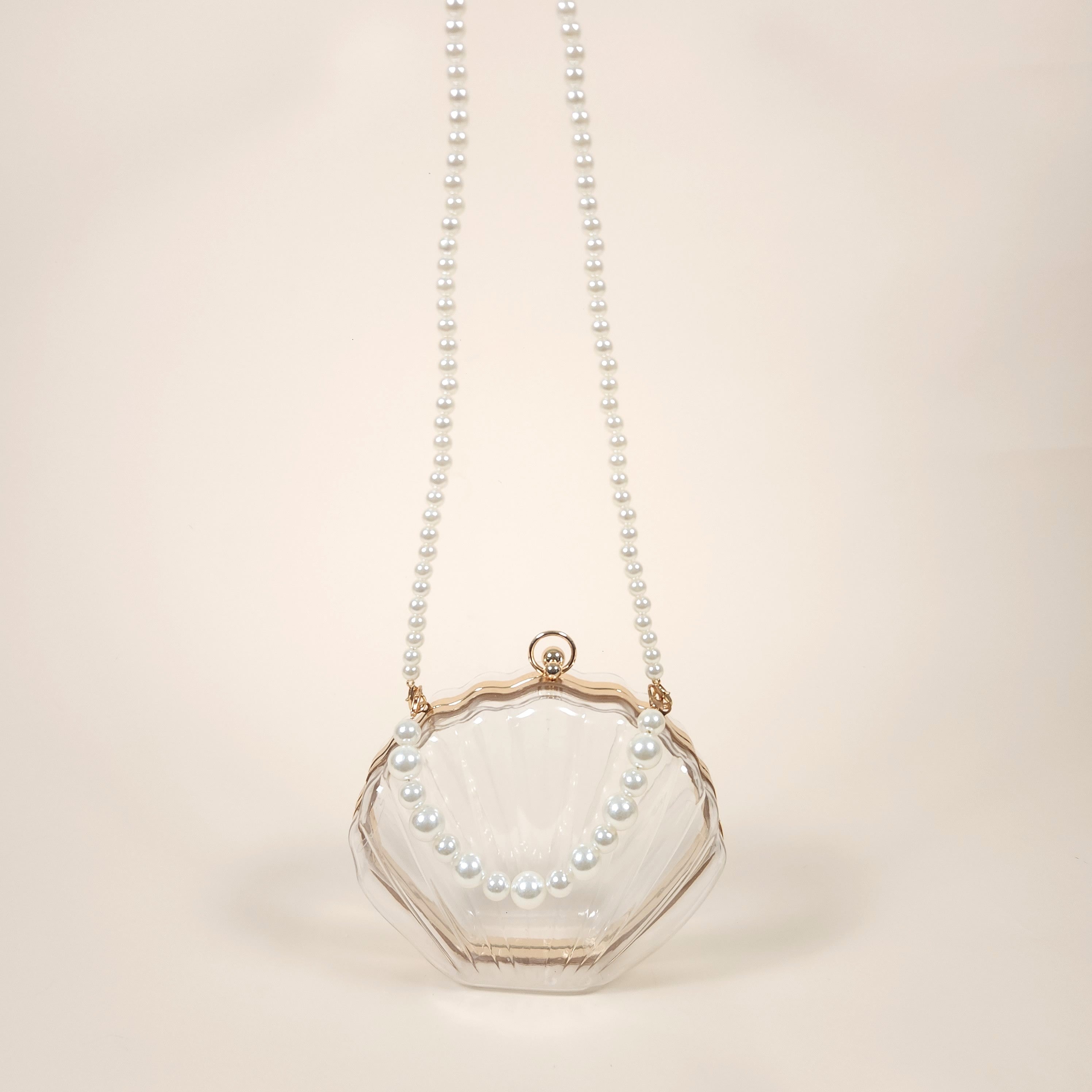 Marina Clear Mermaid Acrylic Shell Clutch Bag for the Beach | Venus Loves Neptune