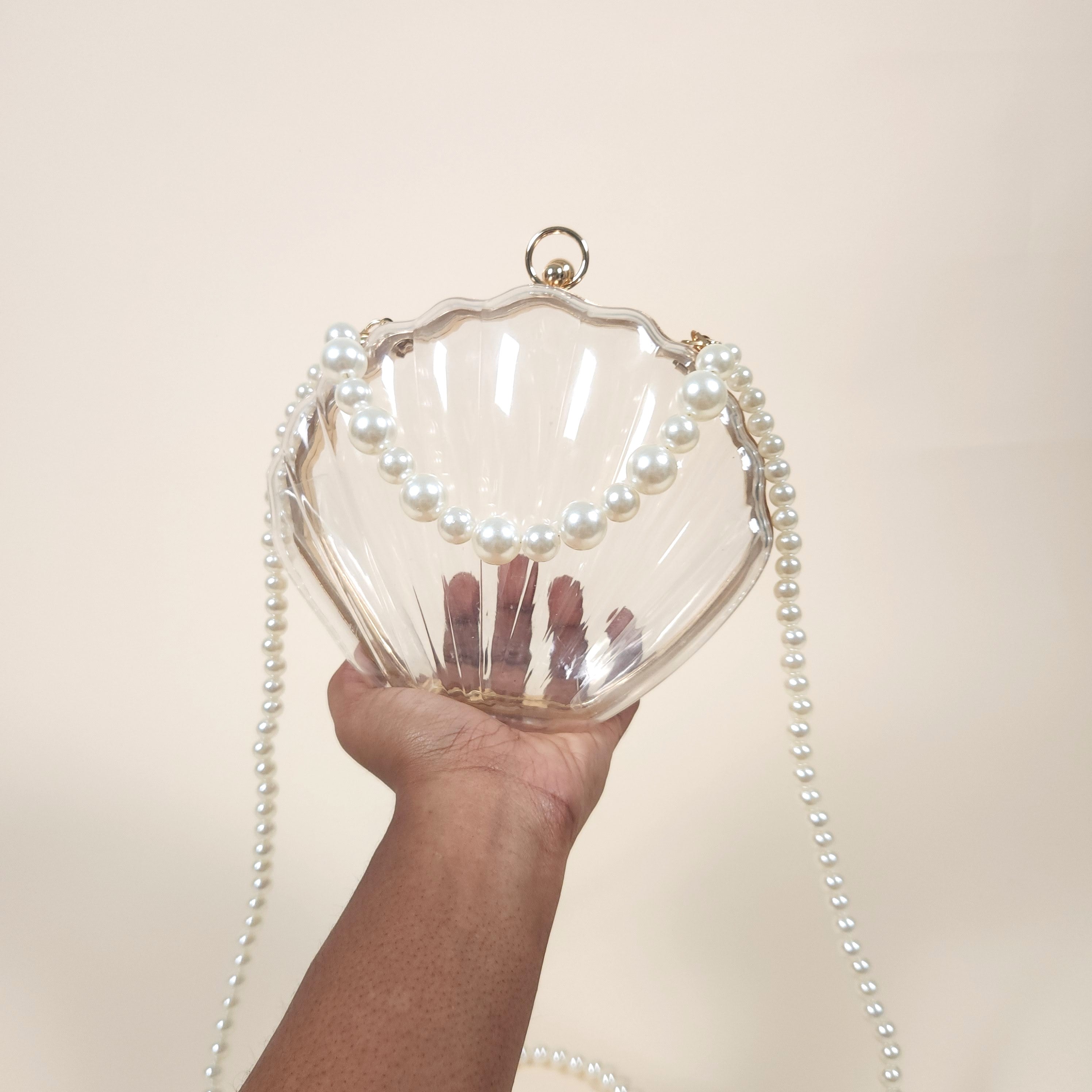 Marina Clear Mermaid Acrylic Shell Clutch Bag for the Beach | Venus Loves Neptune
