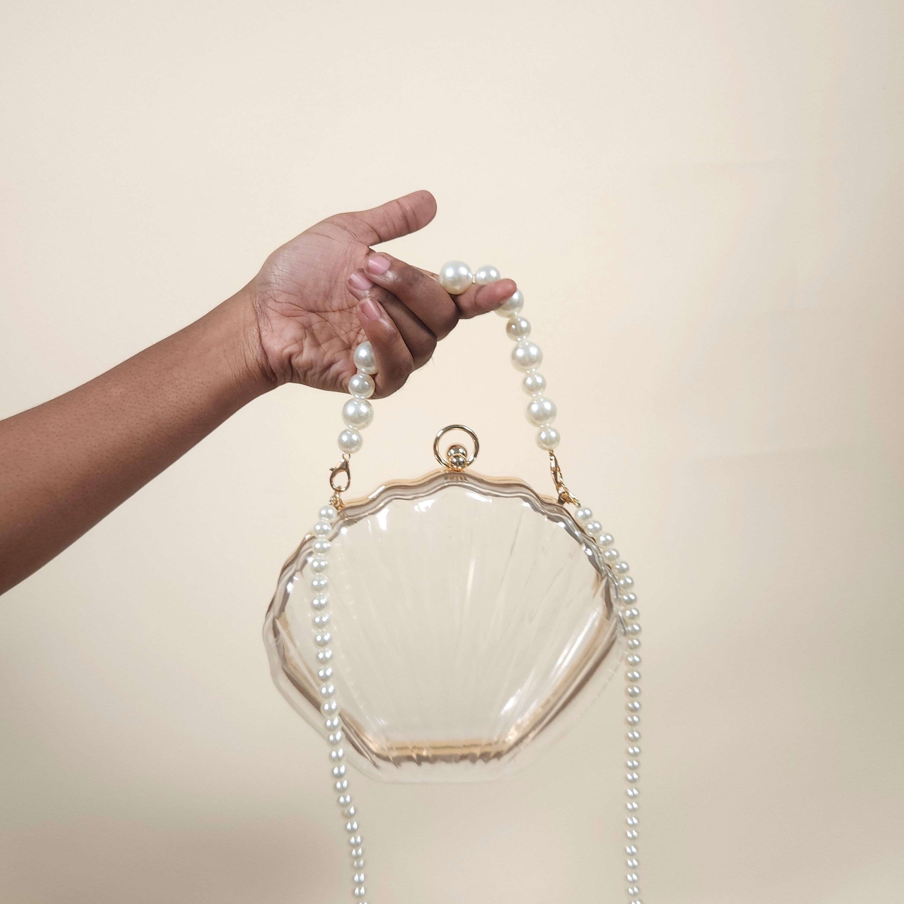Marina Clear Mermaid Acrylic Shell Clutch Bag for the Beach | Venus Loves Neptune