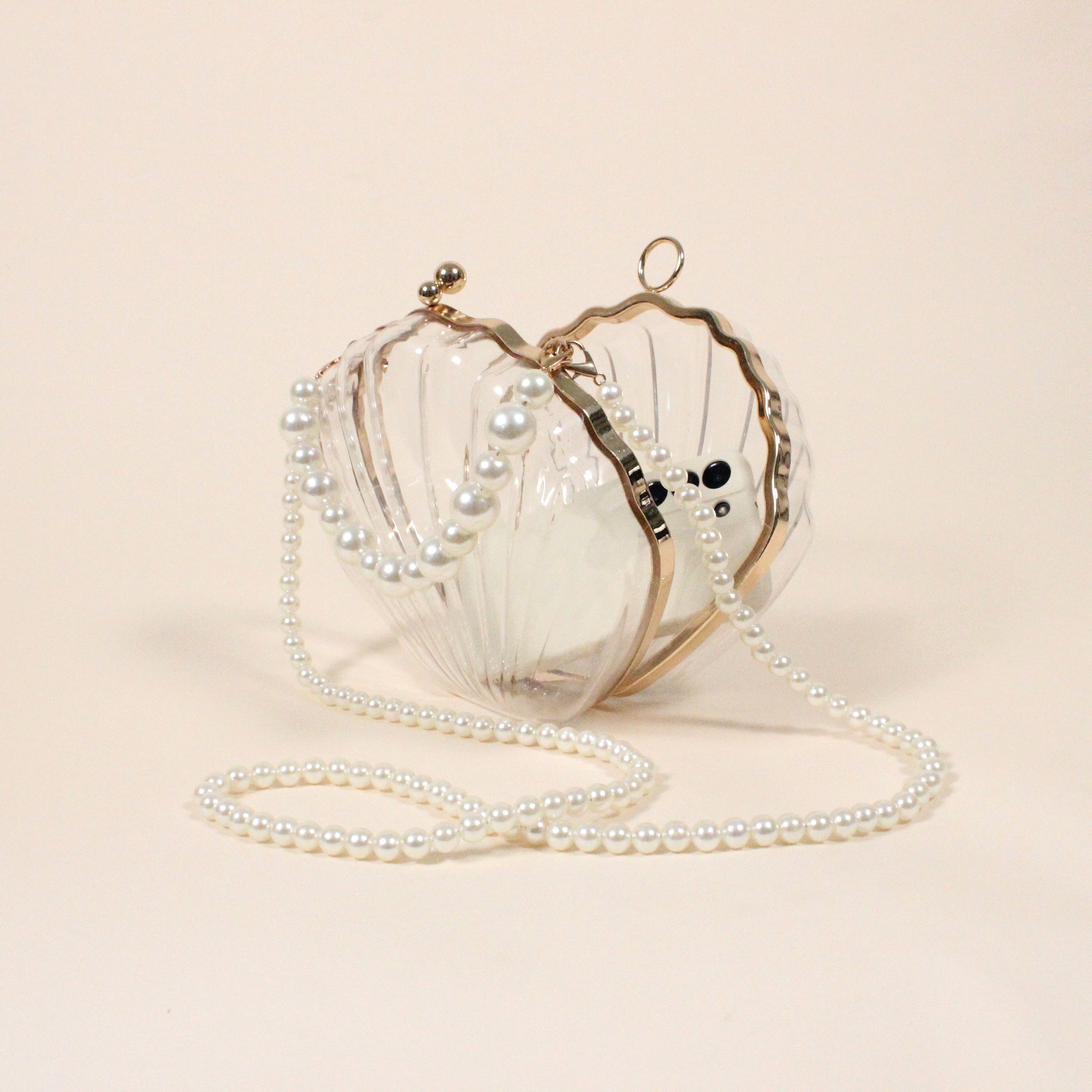 Marina Clear Mermaid Acrylic Shell Clutch Bag for the Beach | Venus Loves Neptune