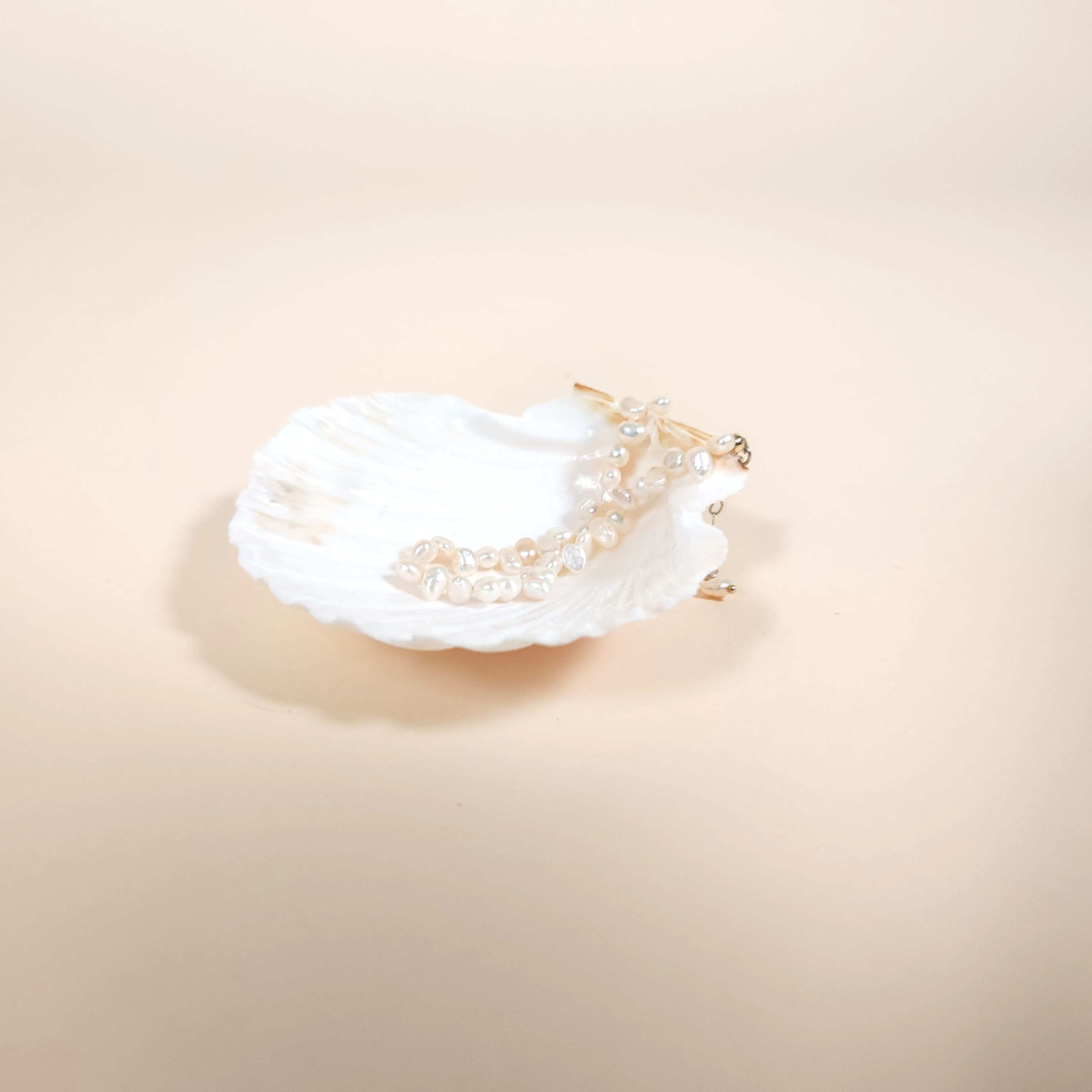 Nerissa 5mm Irregular Freshwater Pearl Bracelet with 14K Gold Chain | Venus Loves Neptune