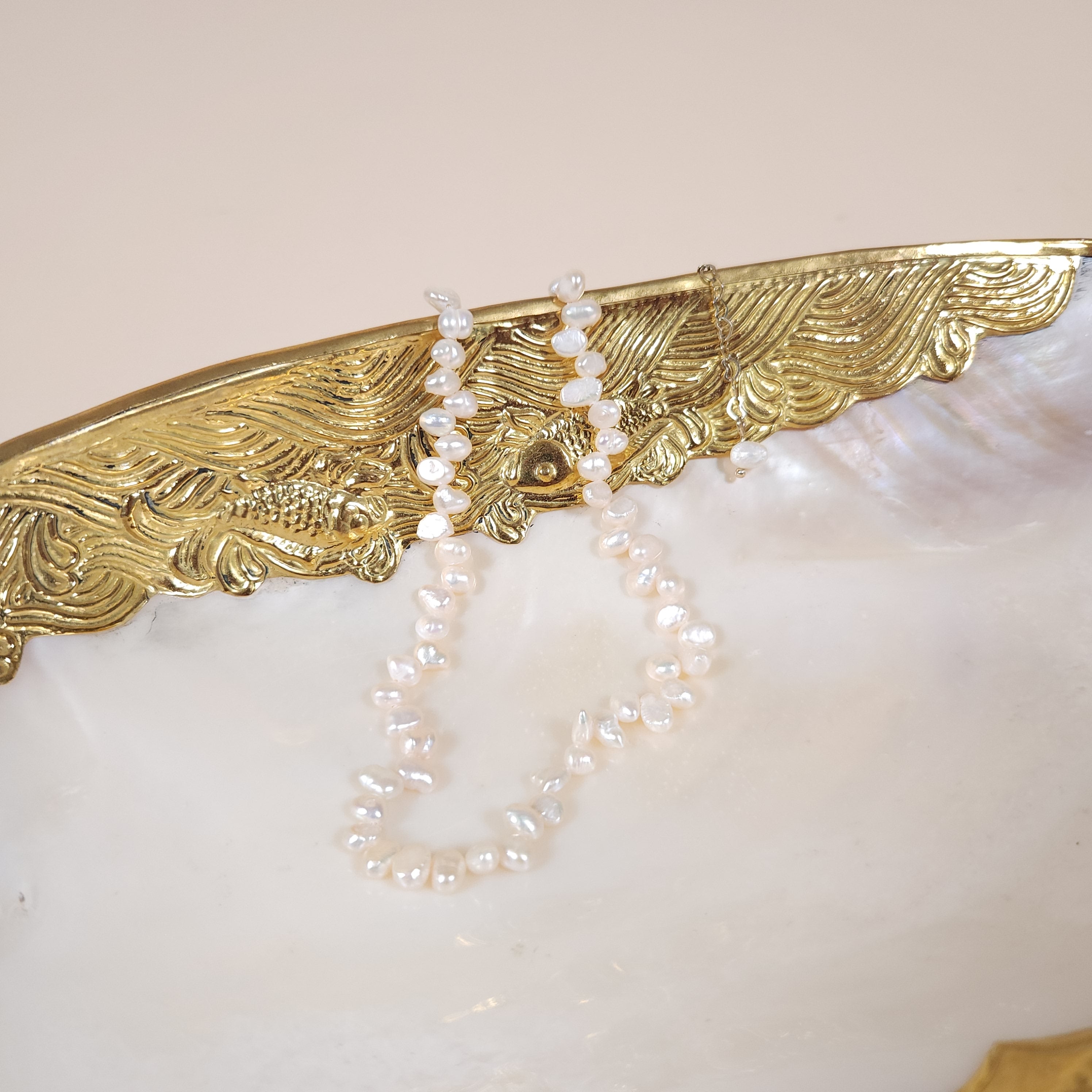 Nerissa 5mm Mermaid Irregular Freshwater Pearl Necklace | Venus Loves Neptune