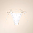 Nesaea White Mermaid Pearl Bikini with Scalloped Push-Up Underwire Halter Top | Venus Loves Neptune