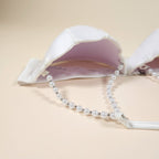 Nesaea White Mermaid Pearl Bikini with Scalloped Push-Up Underwire Halter Top | Venus Loves Neptune