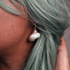 Pelagia Mermaid Turbo Shell Drop Earrings with Gold-Plated Hooks | Venus Loves Neptune