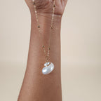 Pelagia Mermaid Turbo Shell Pendant Necklace with Gold Chain for the Beach | Venus Loves Neptune