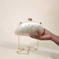 Perla Ivory Acrylic Pearly Mermaid Clutch Bag for the Evening | Venus Loves Neptune
