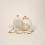 Perla Ivory Acrylic Pearly Mermaid Clutch Bag for the Evening | Venus Loves Neptune