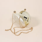 Perla Ivory Acrylic Pearly Mermaid Clutch Bag for the Evening | Venus Loves Neptune