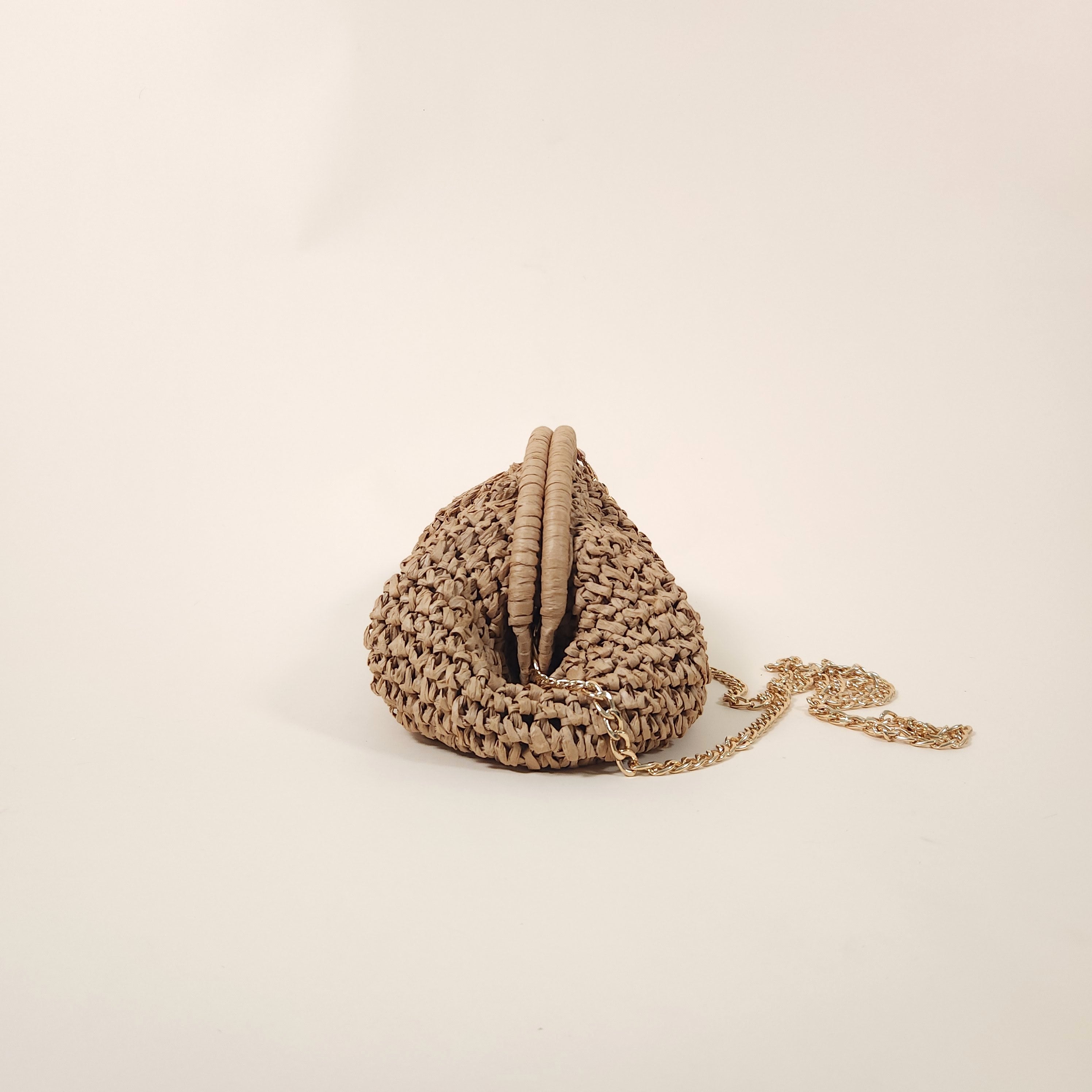 Savannah Brown Boho Woven Straw Clutch Crossbody Bag | Venus Loves Neptune
