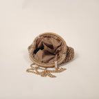 Savannah Brown Boho Woven Straw Clutch Crossbody Bag | Venus Loves Neptune