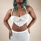 Venus Ivory 2-Piece Knit Skirt Set Outfit for Beach Pictures | Venus Loves Neptune